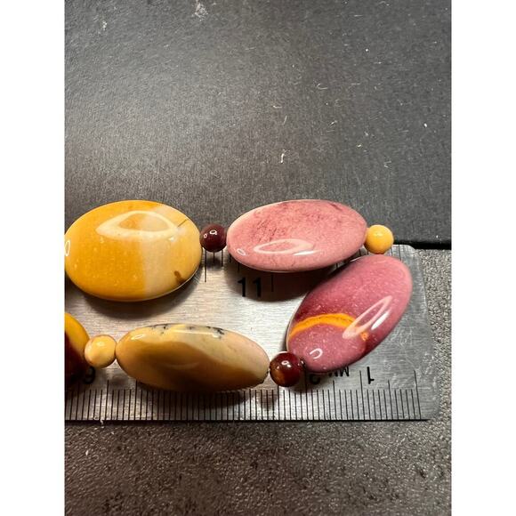 NEW Mookaite Jasper 24 inch necklace with sterling silver clasp - Picture 11 of 12